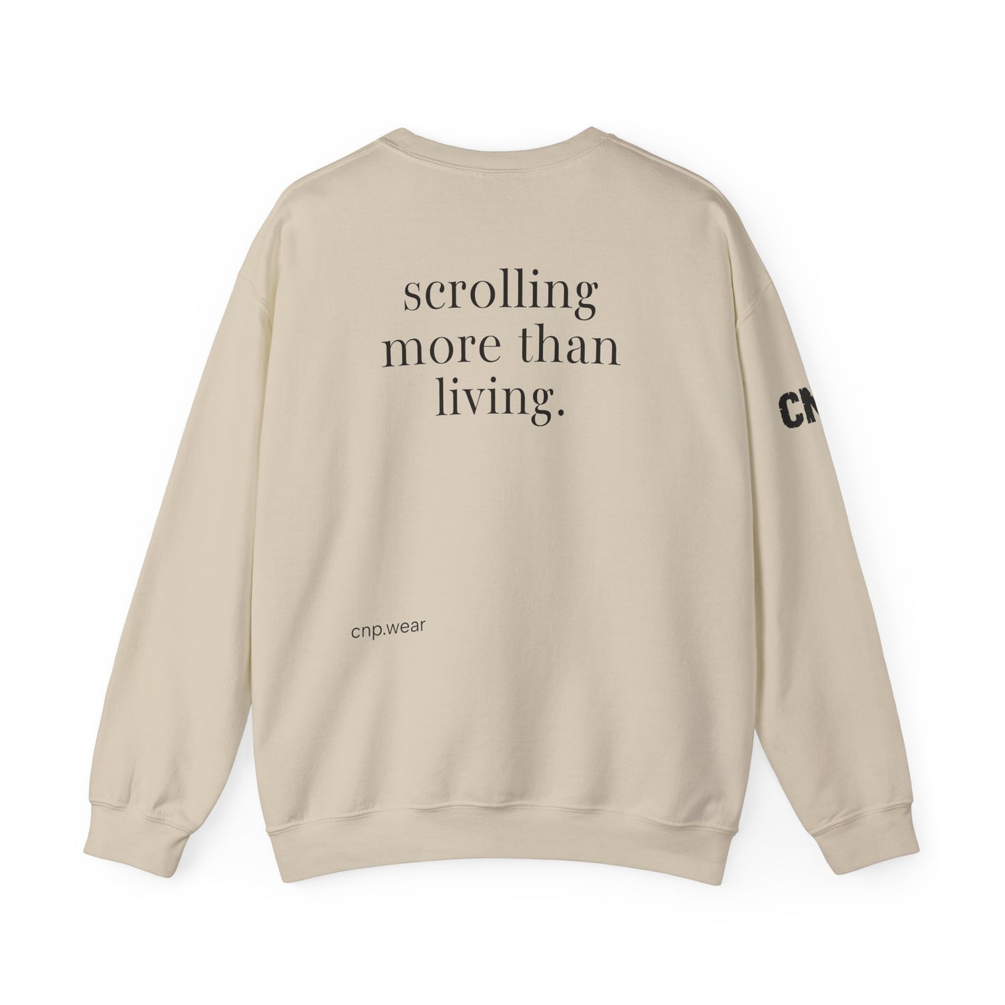 Scrolling more than living sweatshirt