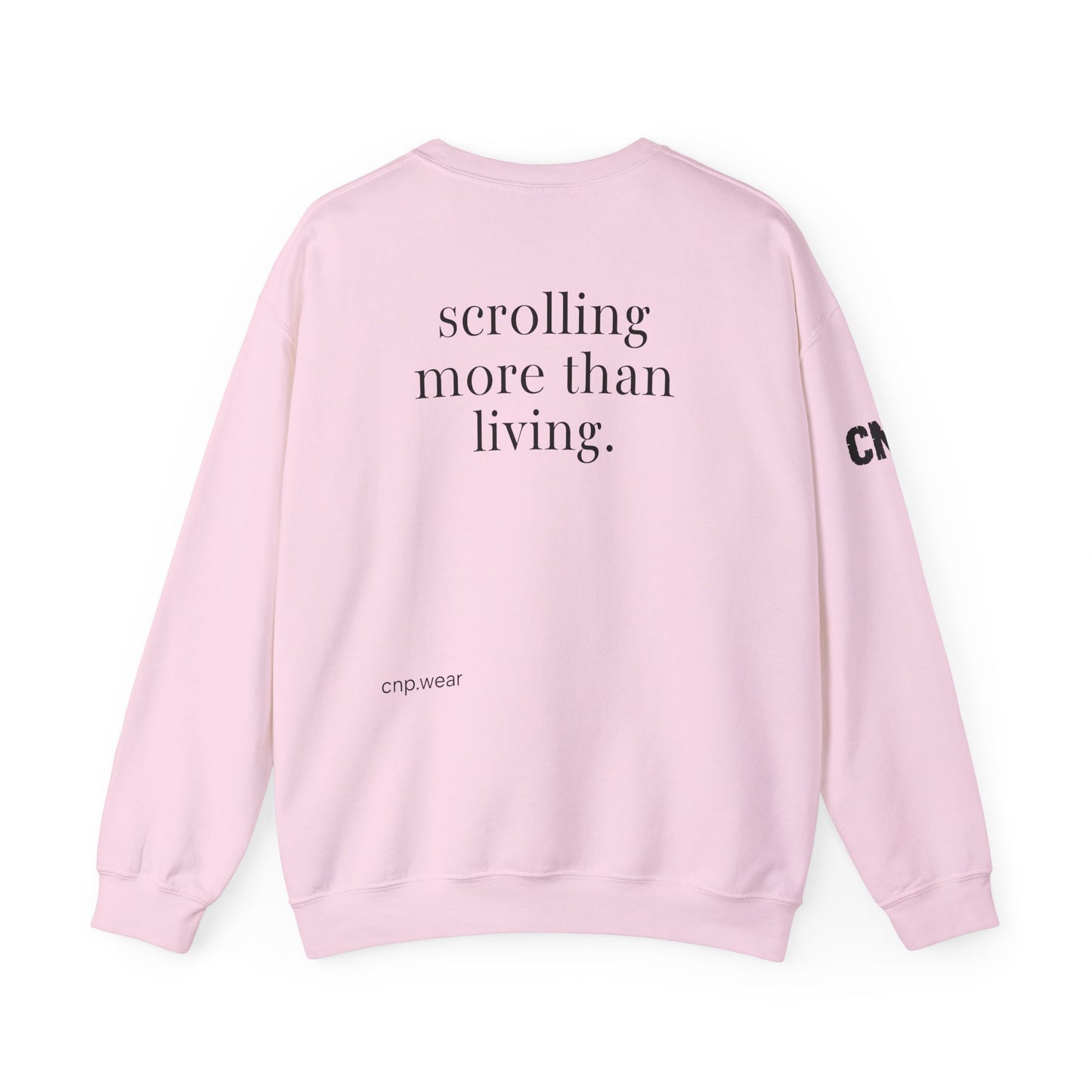 Scrolling more than living sweatshirt