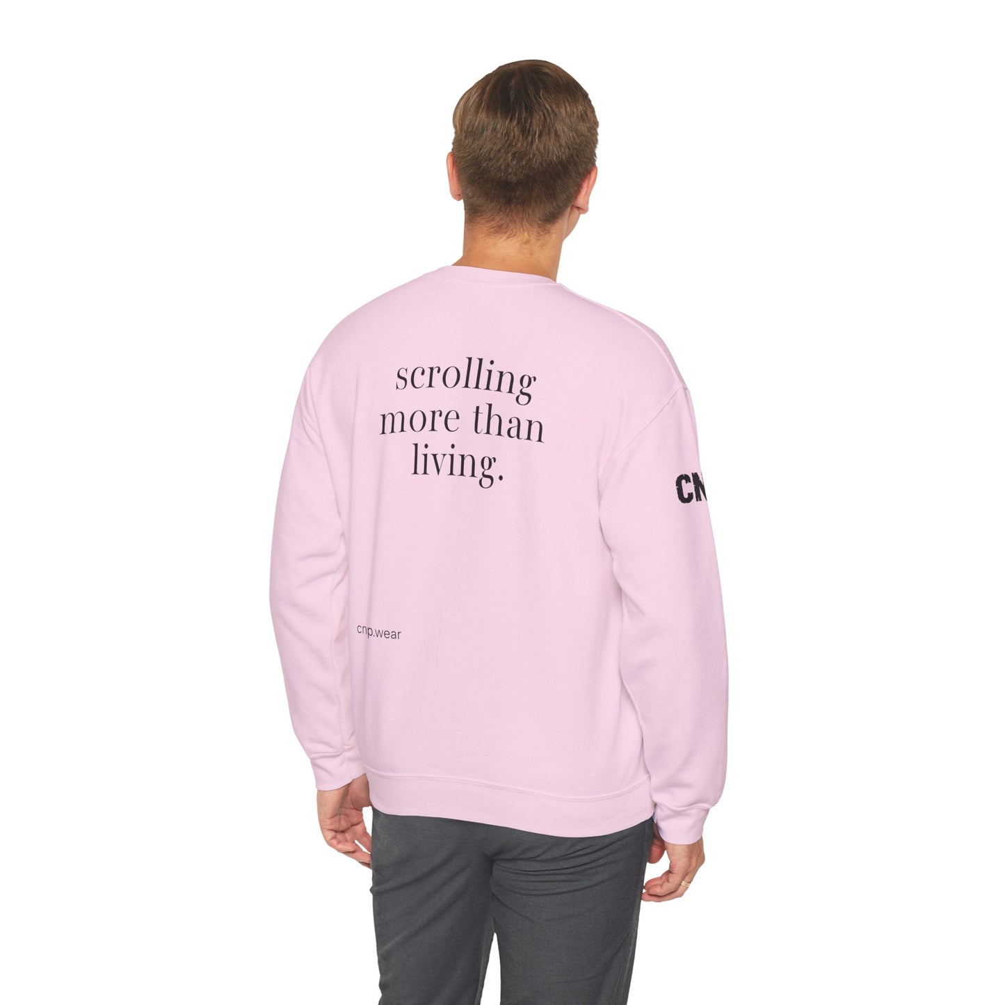 Scrolling more than living sweatshirt