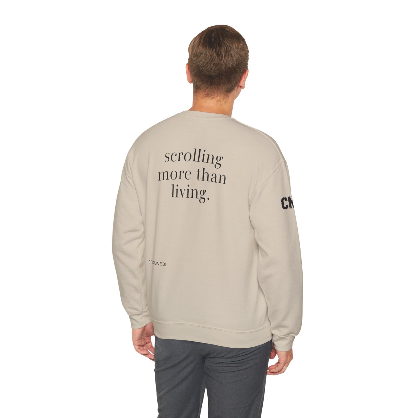 Scrolling more than living sweatshirt