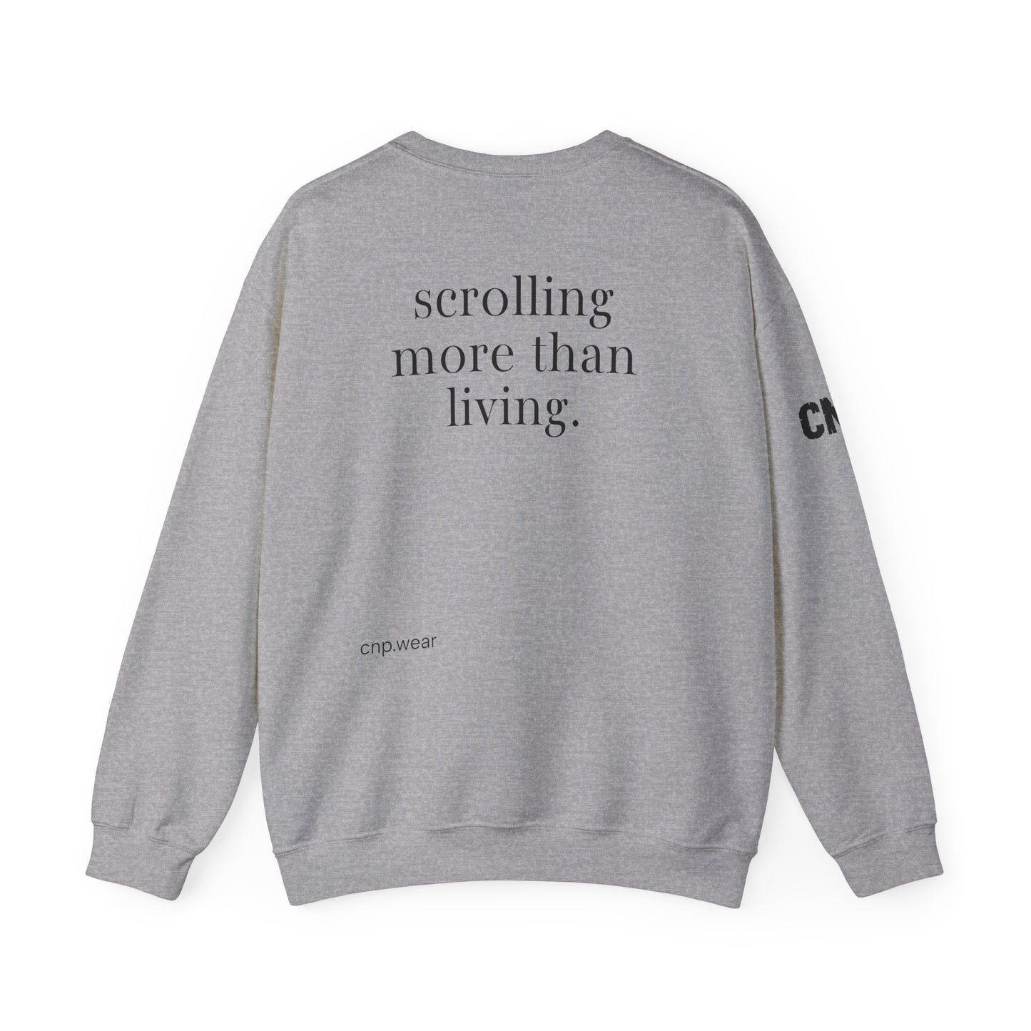 Scrolling more than living sweatshirt