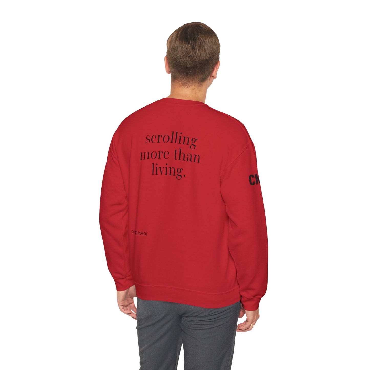 Scrolling more than living sweatshirt