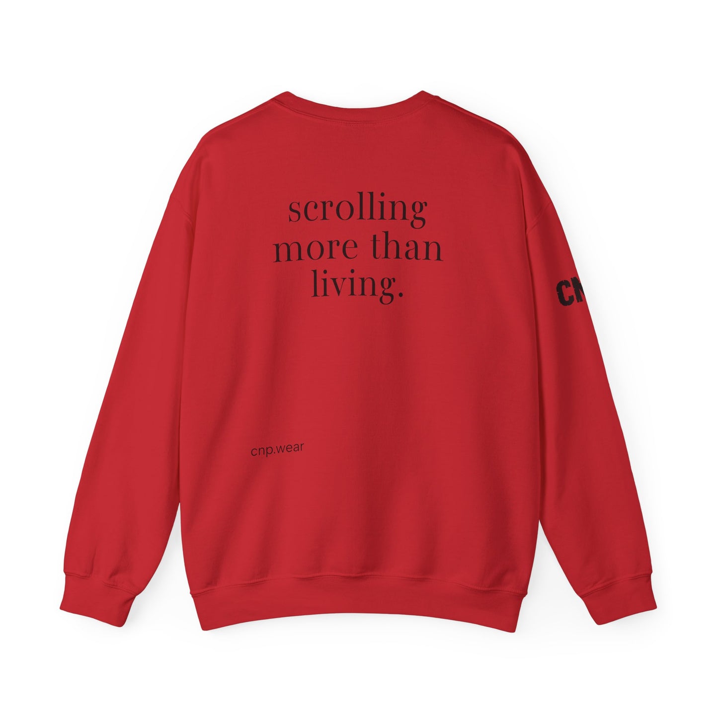 Scrolling more than living sweatshirt