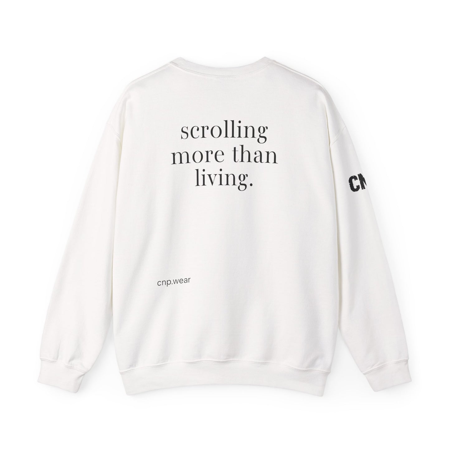 Scrolling more than living sweatshirt