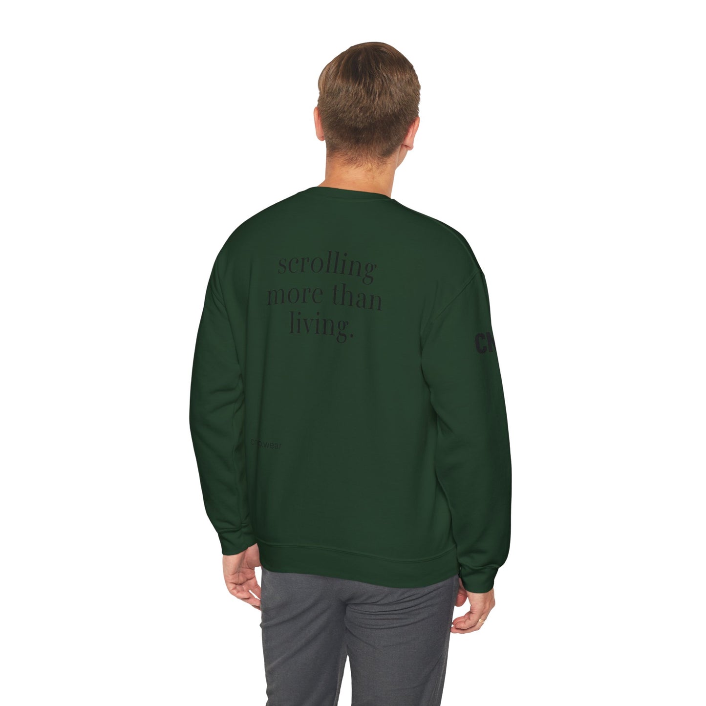 Scrolling more than living sweatshirt