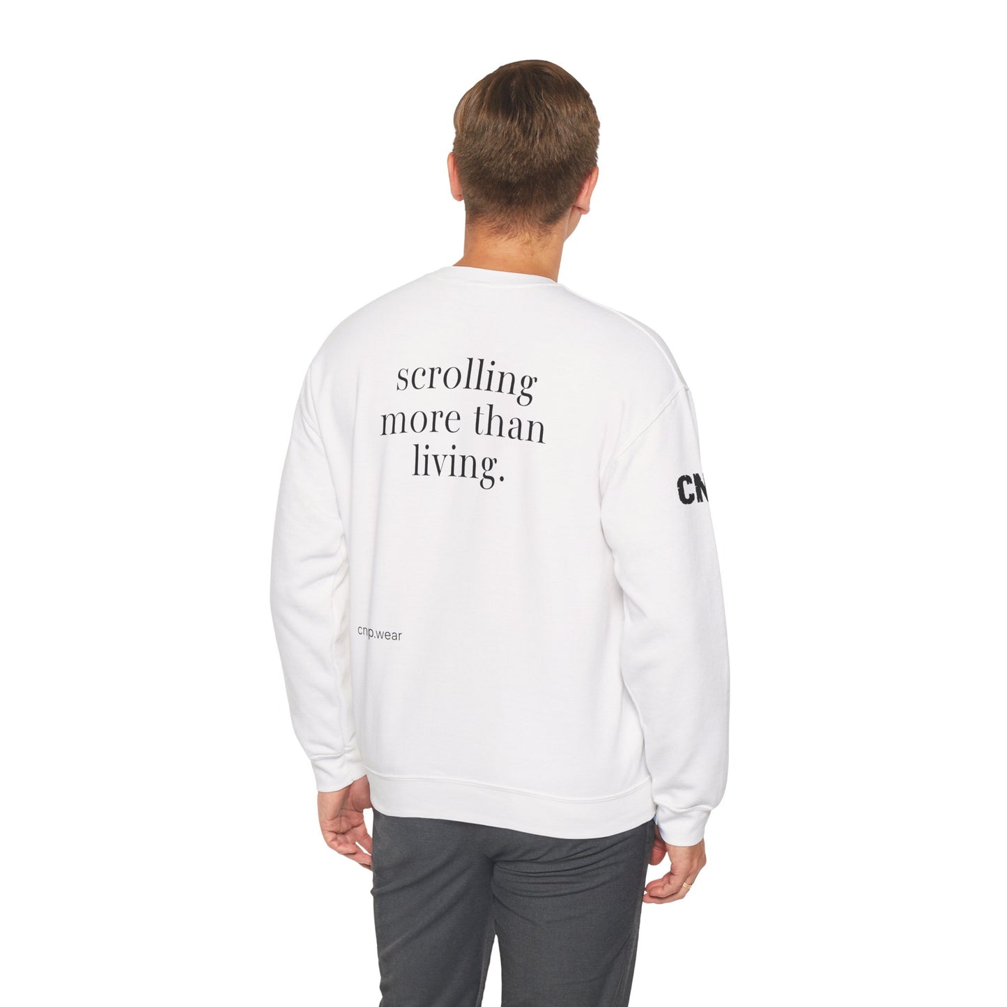 Scrolling more than living sweatshirt